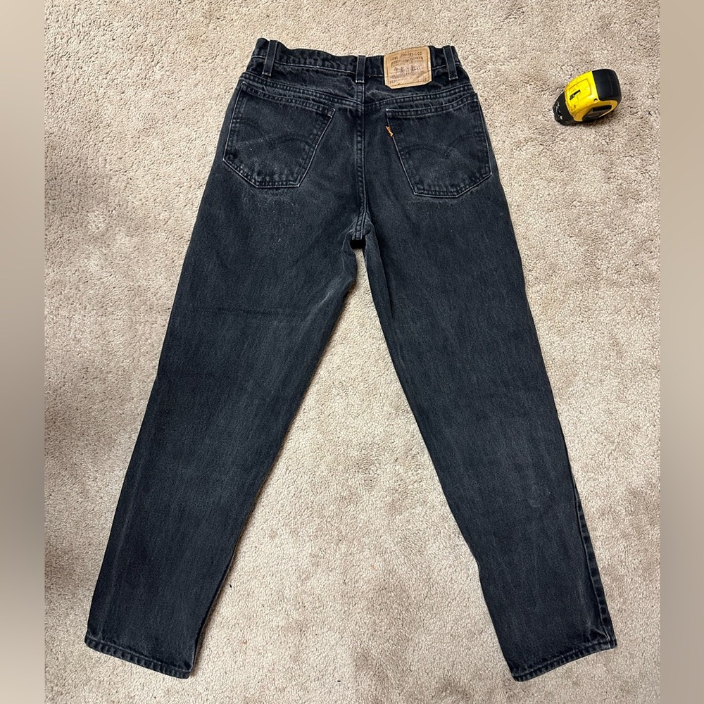 Vintage Levis 550 orange tab black jeans